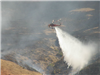 Helicopter Spraying Water in a Valley